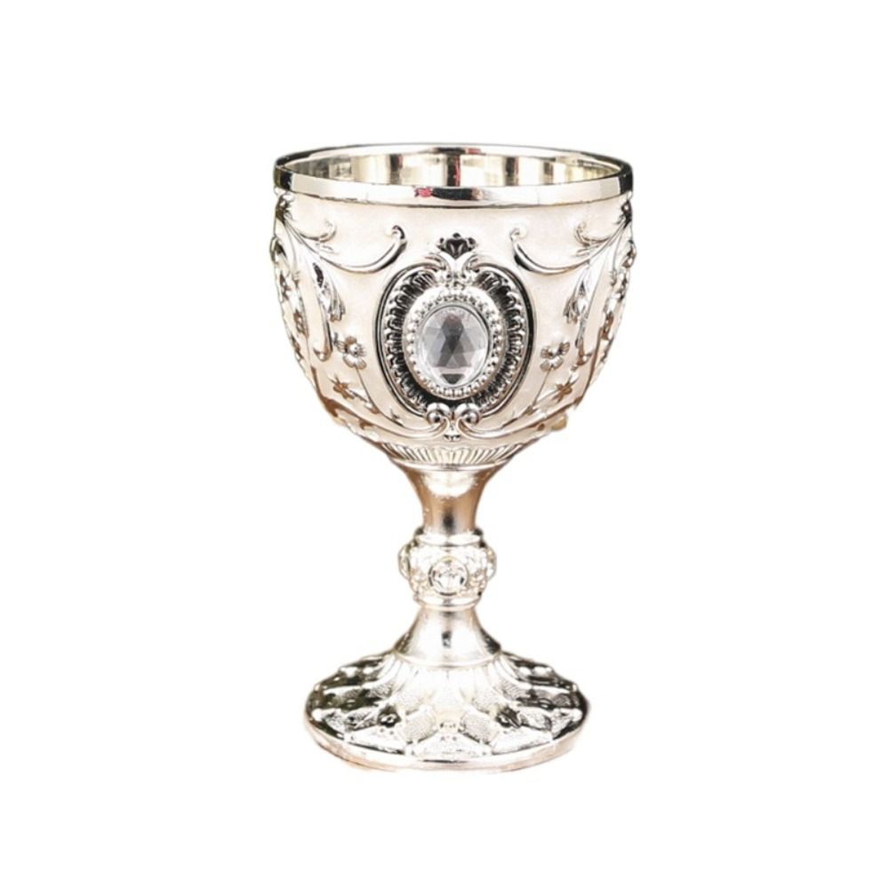 Old Fashioned Glass - Decorative Embossed Vintage Metal Wine Cup