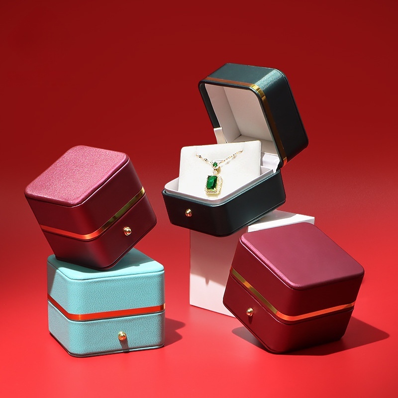Bar Cart Gold - High-quality PU Leather Jewelry Box with