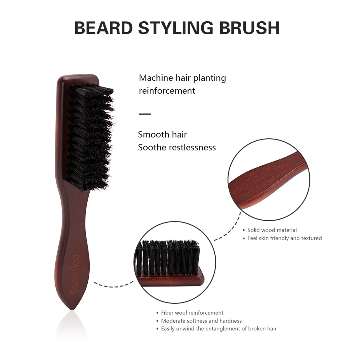 Barbershop Wooden Handle Boar  - đánh giá và giá Home Barbershop