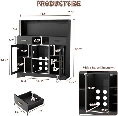Mini Fridge Cabinet with Stora - đánh giá và giá Home Bar And Fridge