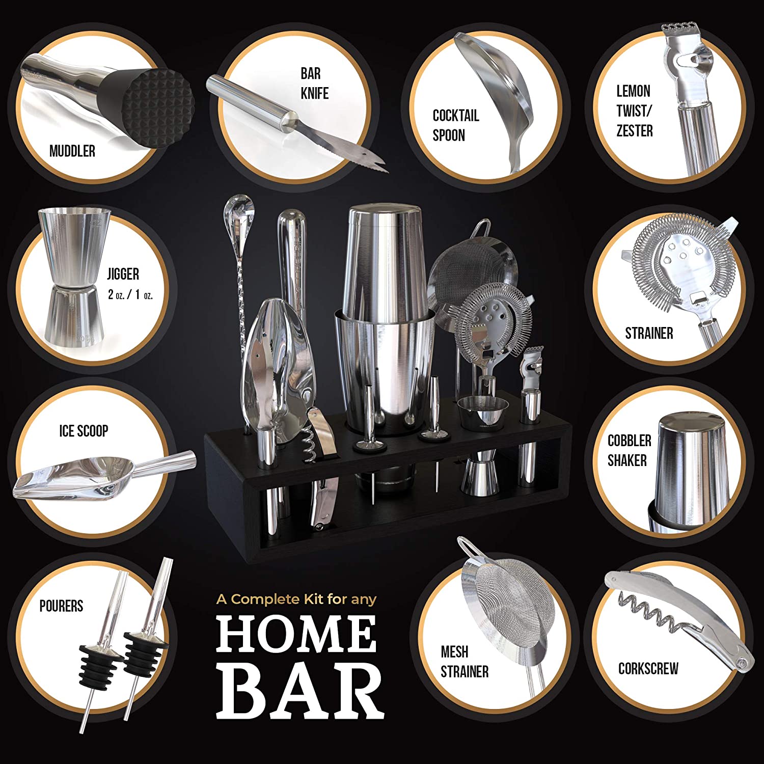 stllCamol 14-Piece Stainless S - đánh giá và giá Boston Shaker Set