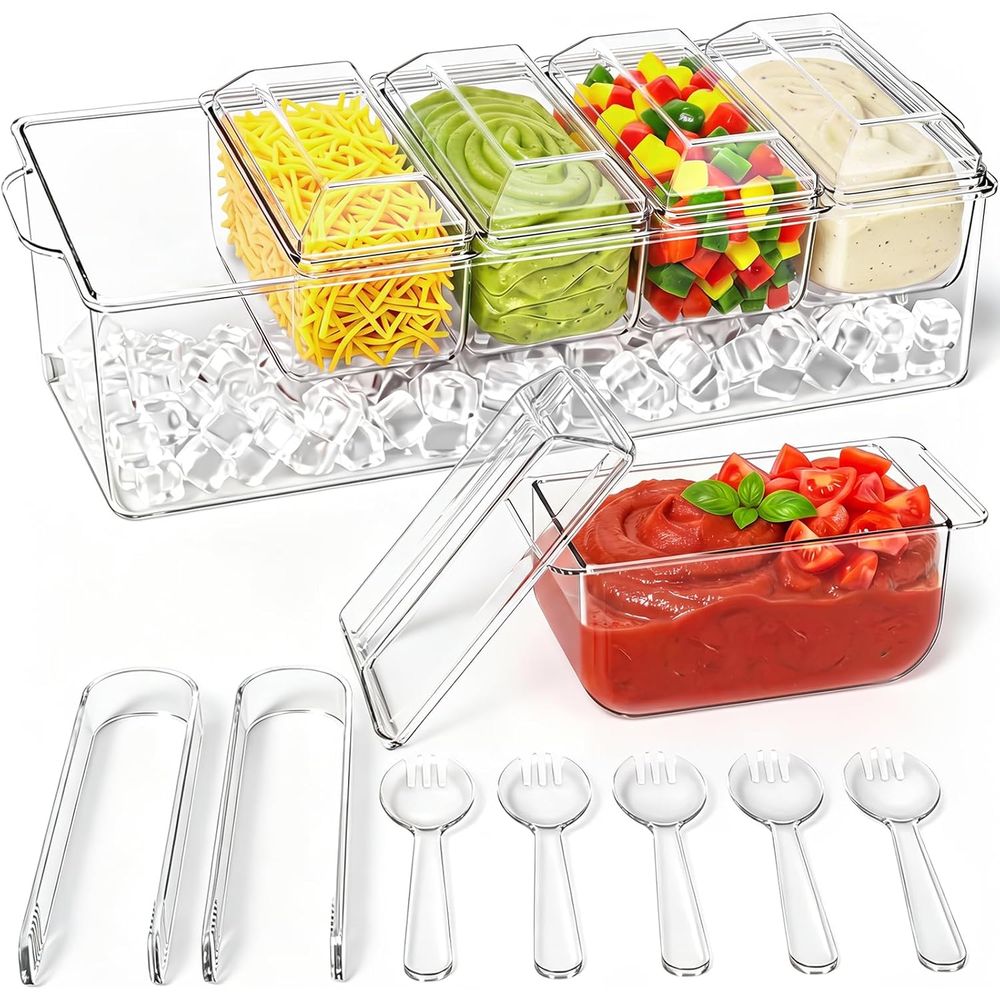 Condiment Tray, Chilled Server - đánh giá và giá Garnish Tray Set