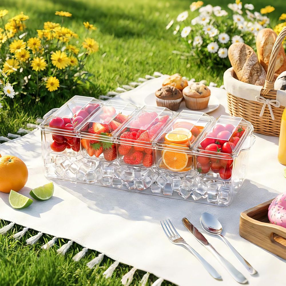 Condiment Tray, Chilled Server - đánh giá và giá Garnish Tray Set