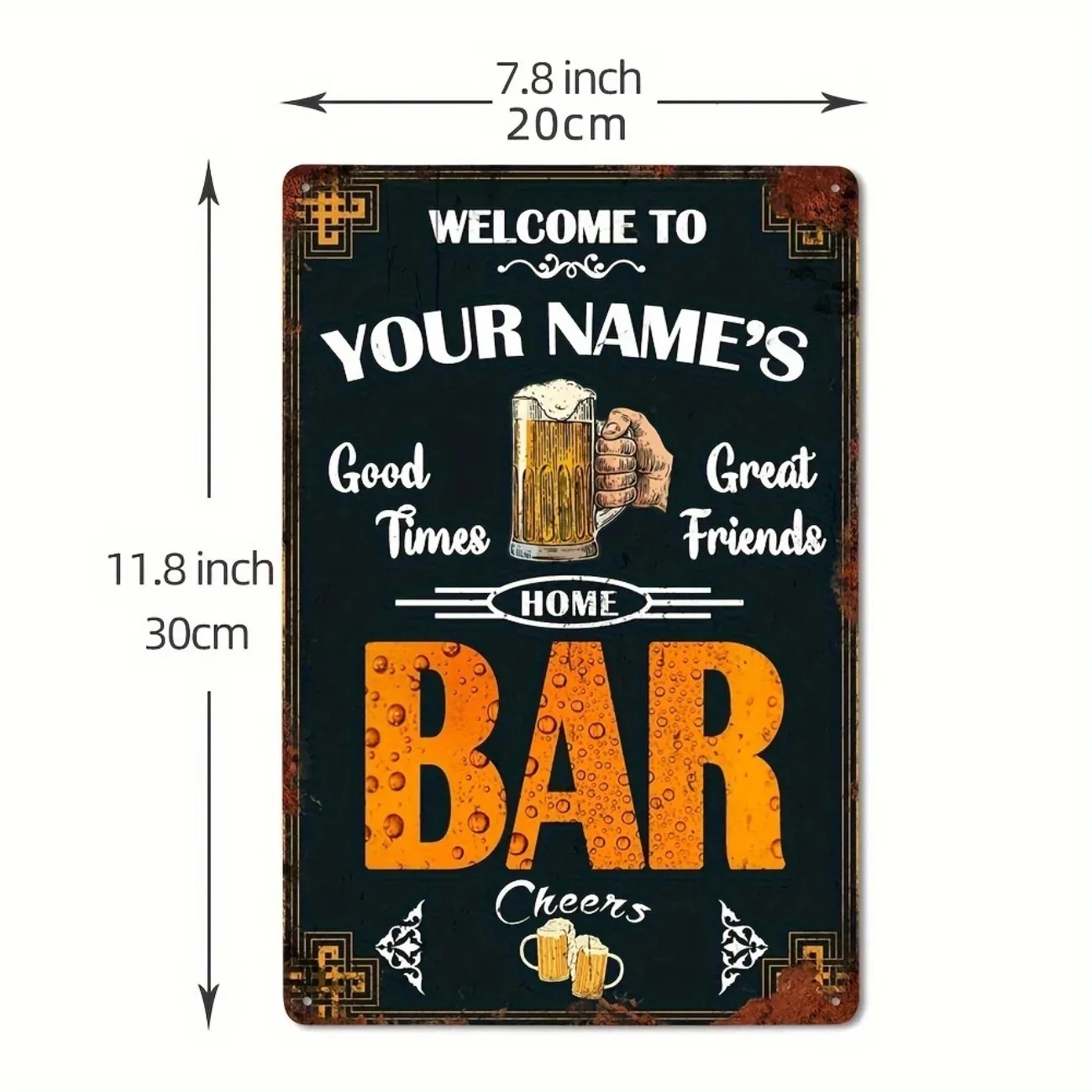 1pc Customizable Vintage Metal - đánh giá và giá Home Bar Signs