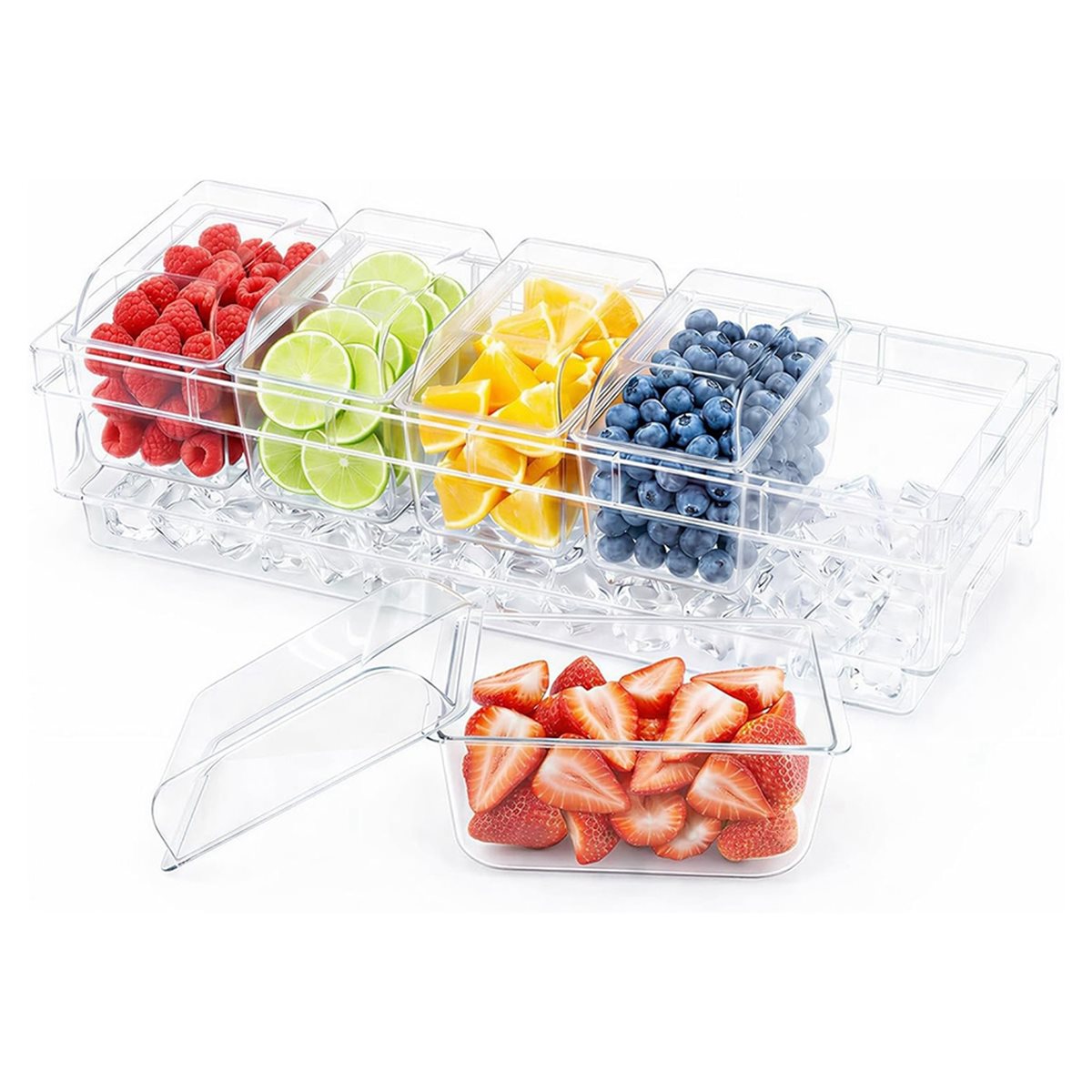 Chilled Condiment Containers,T - đánh giá và giá Garnish Tray Set