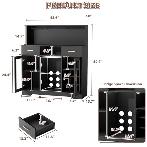 Mini Fridge Cabinet with Stora - đánh giá và giá Home Bar And Fridge