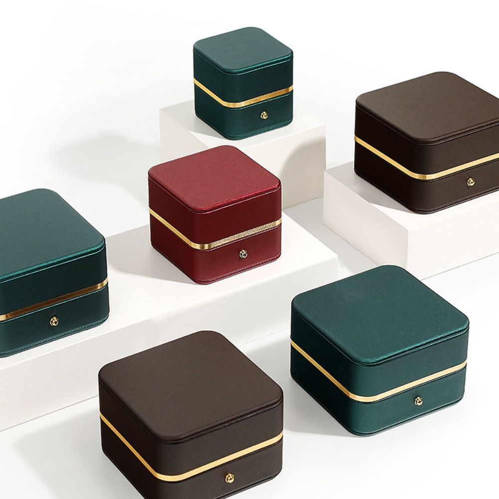 Fashion PU Leather Square Ring - đánh giá và giá Bar Cart Gold