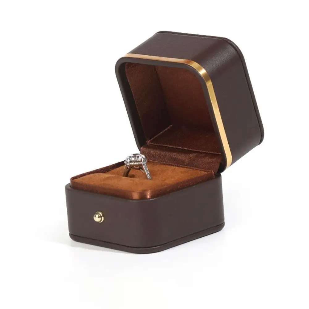 Fashion PU Leather Square Ring - đánh giá và giá Bar Cart Gold