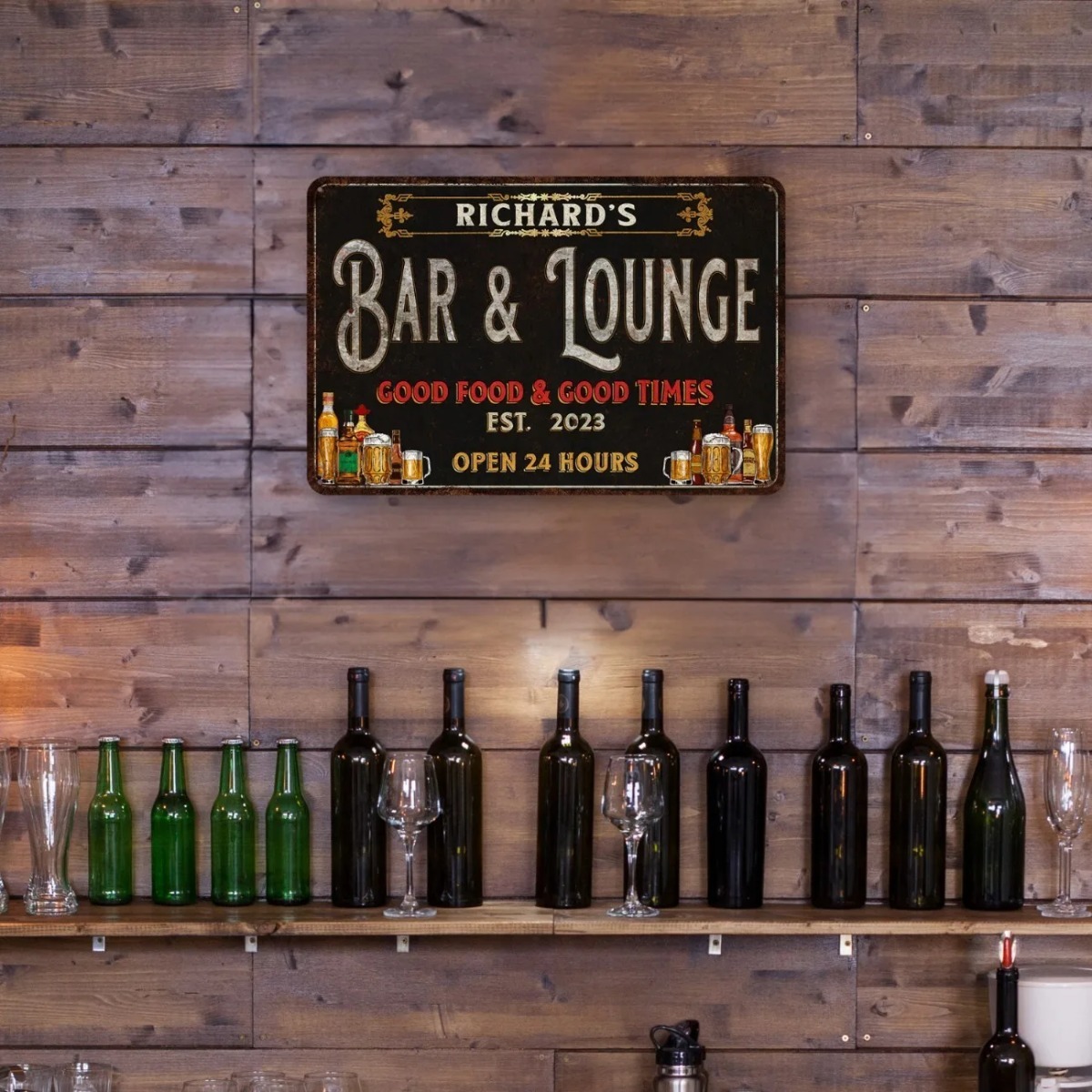 Custom Bar & Lounge Sign Bar a - đánh giá và giá Home Bar Lounge