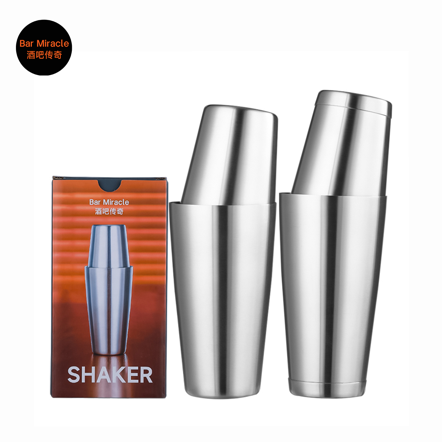 Bar Miracle 304 Stainless Stee - đánh giá và giá Boston Shaker Set