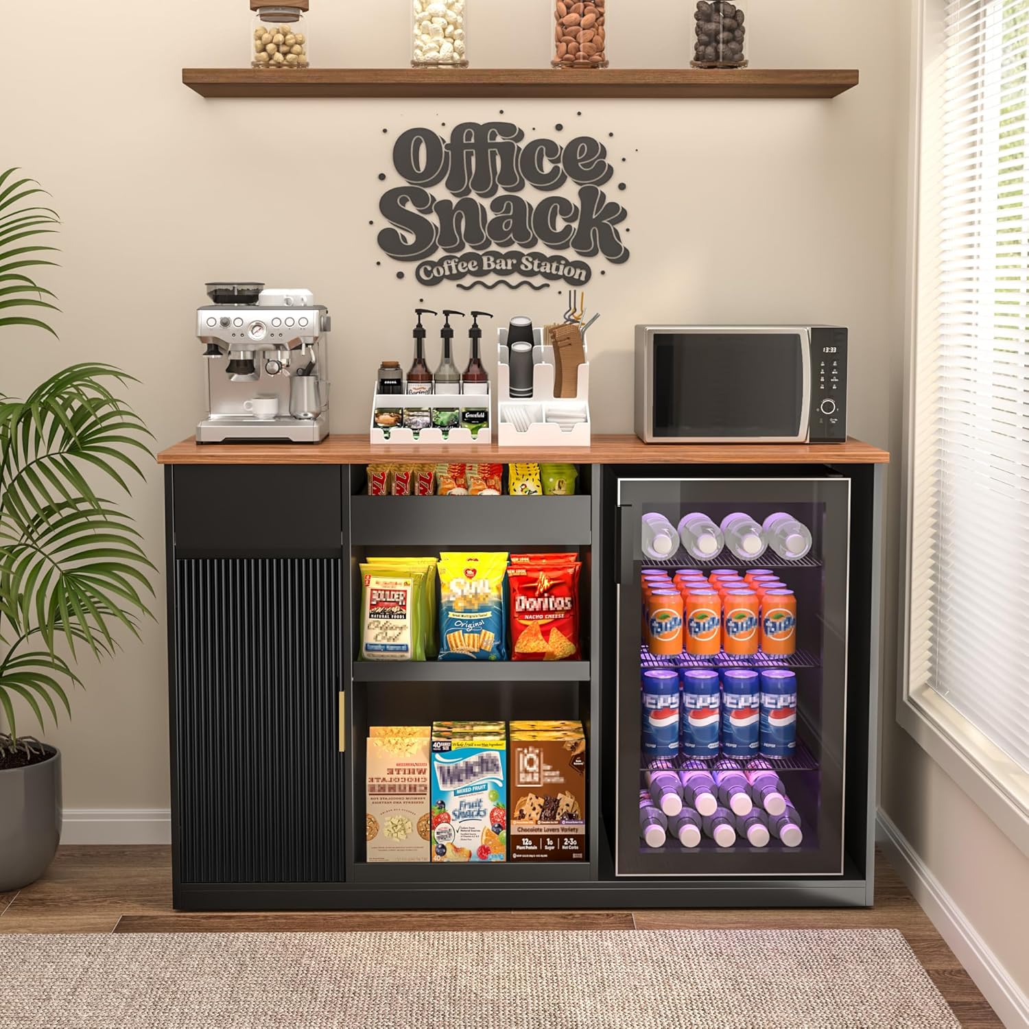 Snack Bar Cabinet with Fridge  - đánh giá và giá Home Bar And Theater
