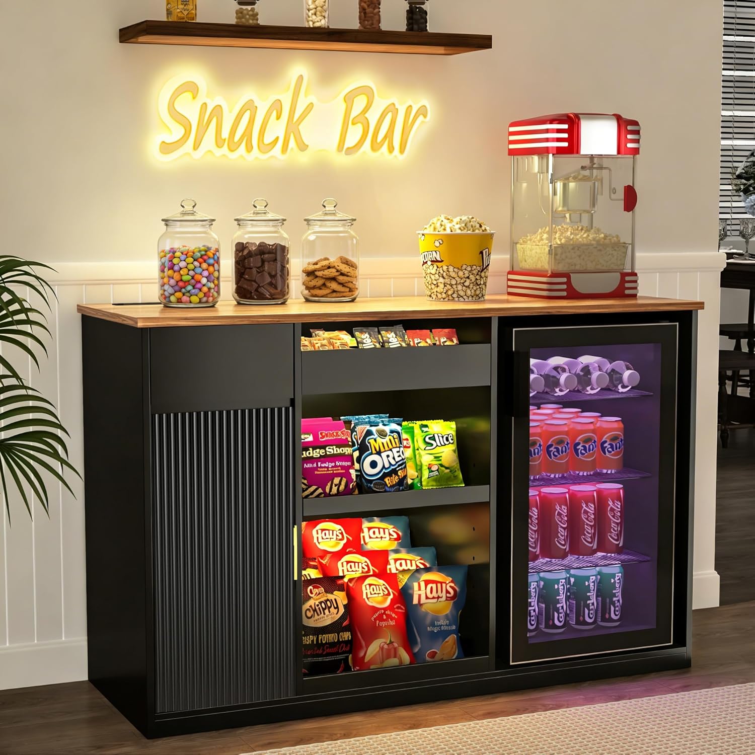 Snack Bar Cabinet with Fridge  - đánh giá và giá Home Bar And Theater