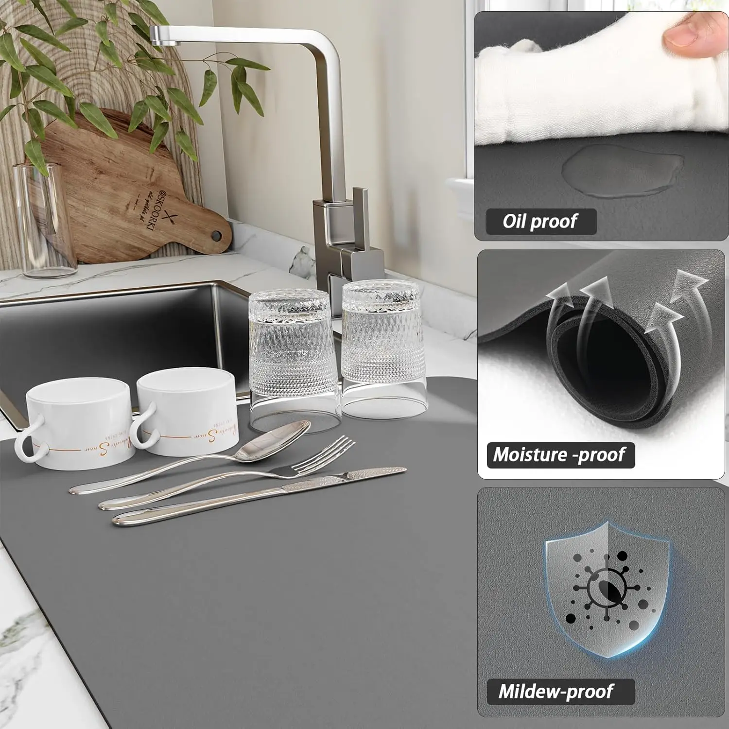 Fruits Mat Absorbent Dish Dryi - đánh giá và giá Bar Mat Rubber
