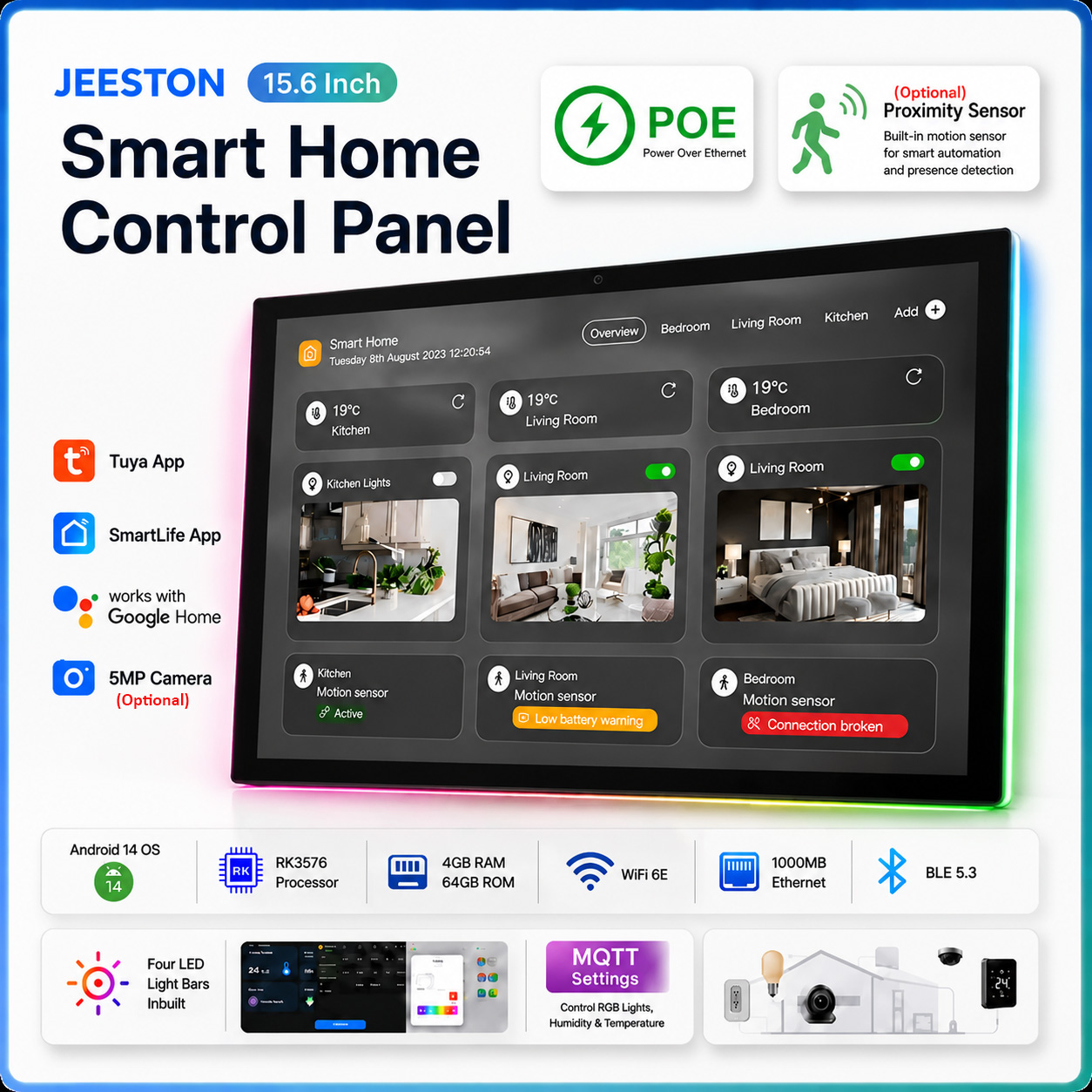 15.6 Inch InWall Smart Home Co - đánh giá và giá Home Bar Android